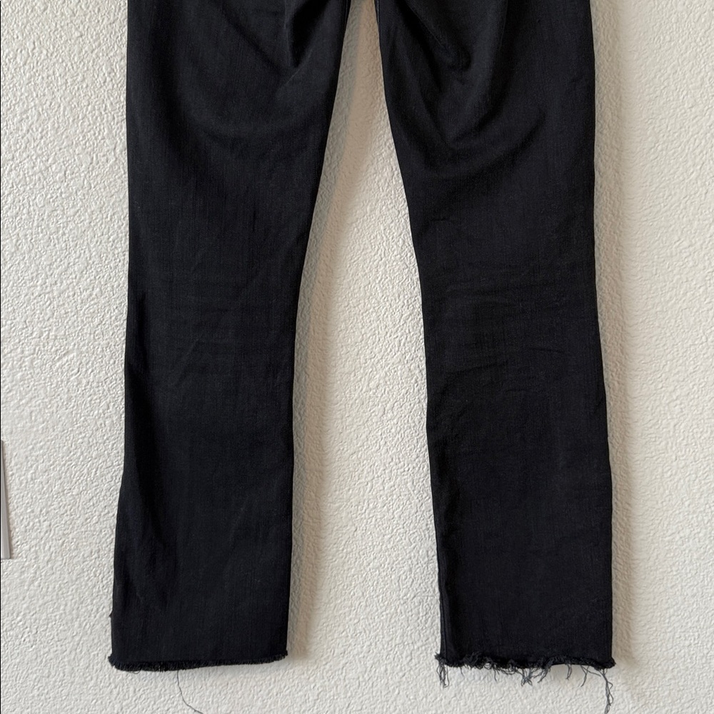 Mother Women’s Black Insider Crop Step Fray Not Guilty Distressed hem 26 - Picture 12 of 15